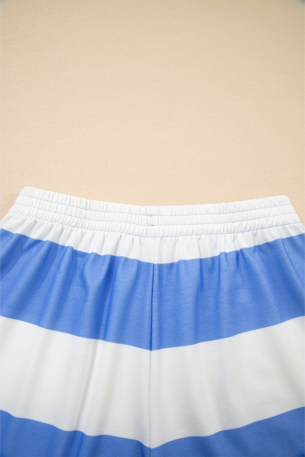 Stripe Half Zip Oversize Tee and Shorts Set