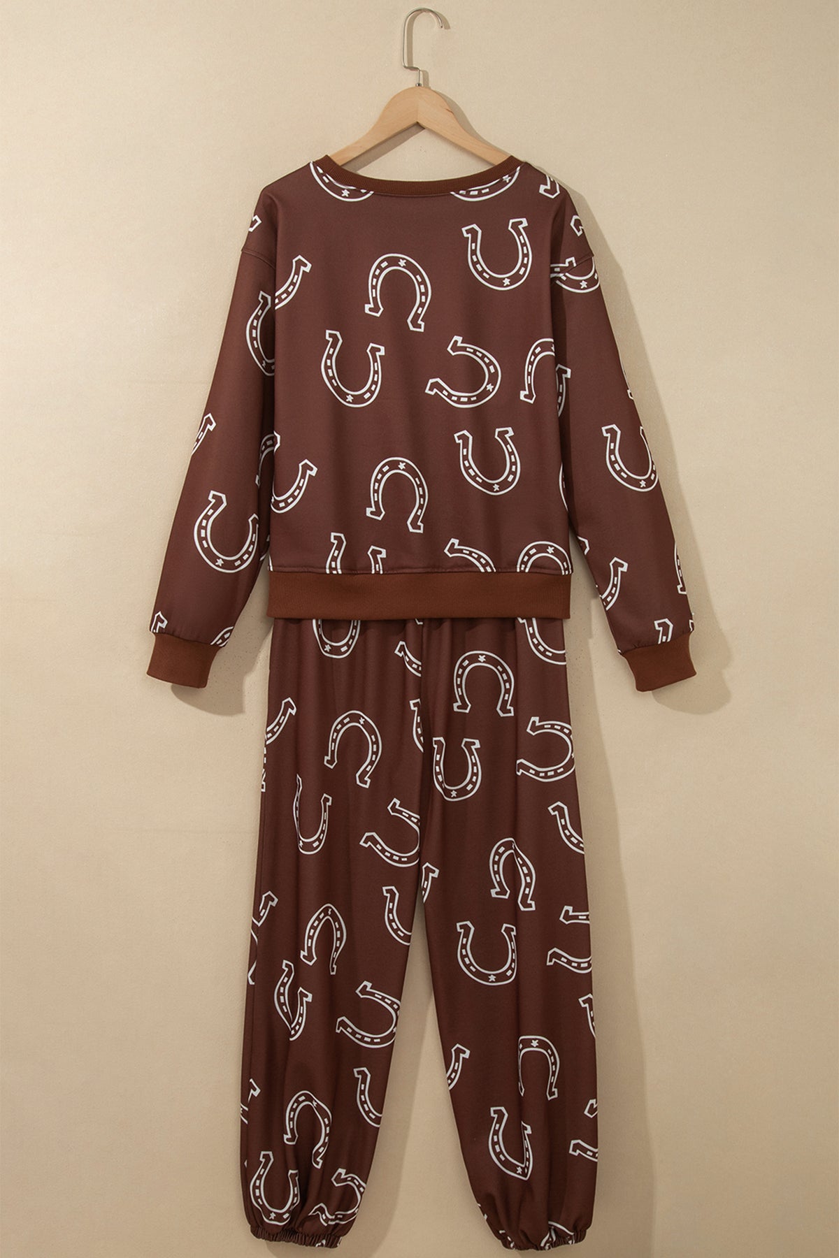 Western Horseshoe Sweatshirt & Drawstring Pant Set