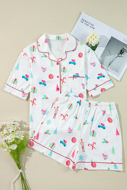 Christmas Shirt and Shorts Pajama Set