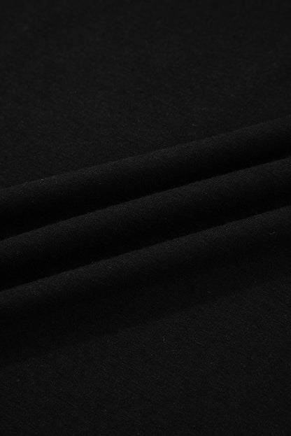 Solid Ruffle Wide Leg High Waist Pants