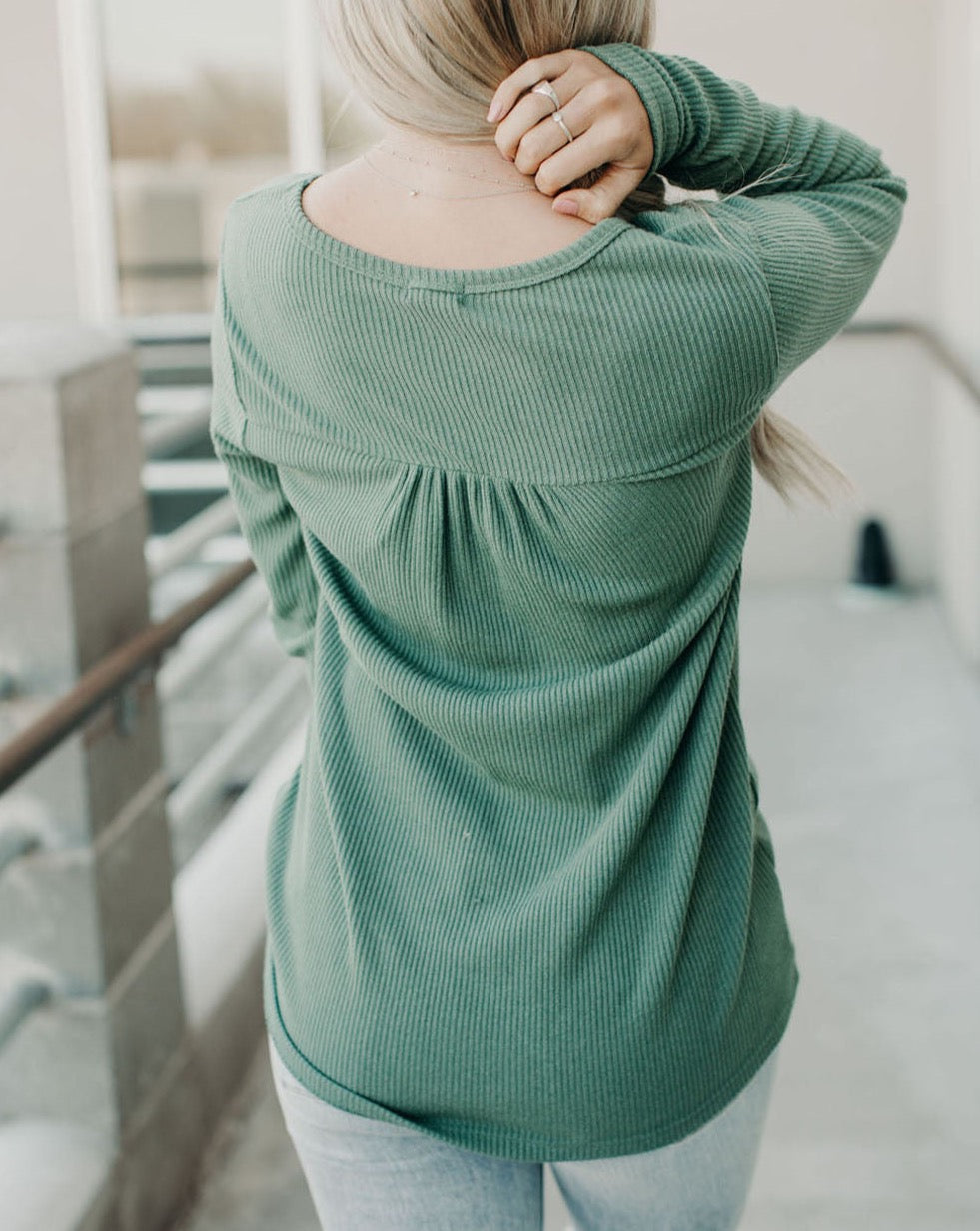 Everyday Ribbed Long Sleeve Top