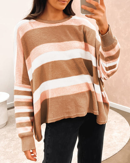 Stripe Drop Shoulder Sweater