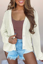 Hollowed Knit Buttoned Cardigan