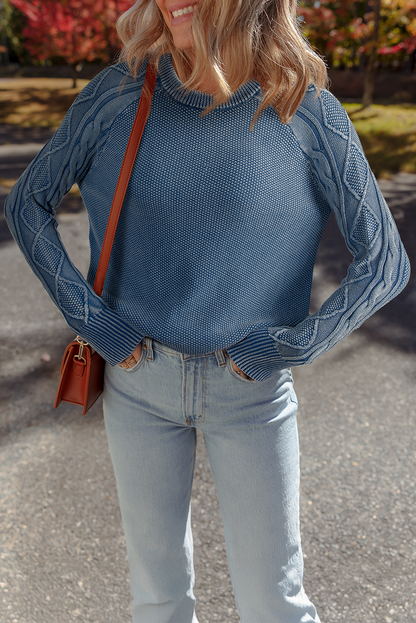 Cable Knit Long Sleeve Sweater