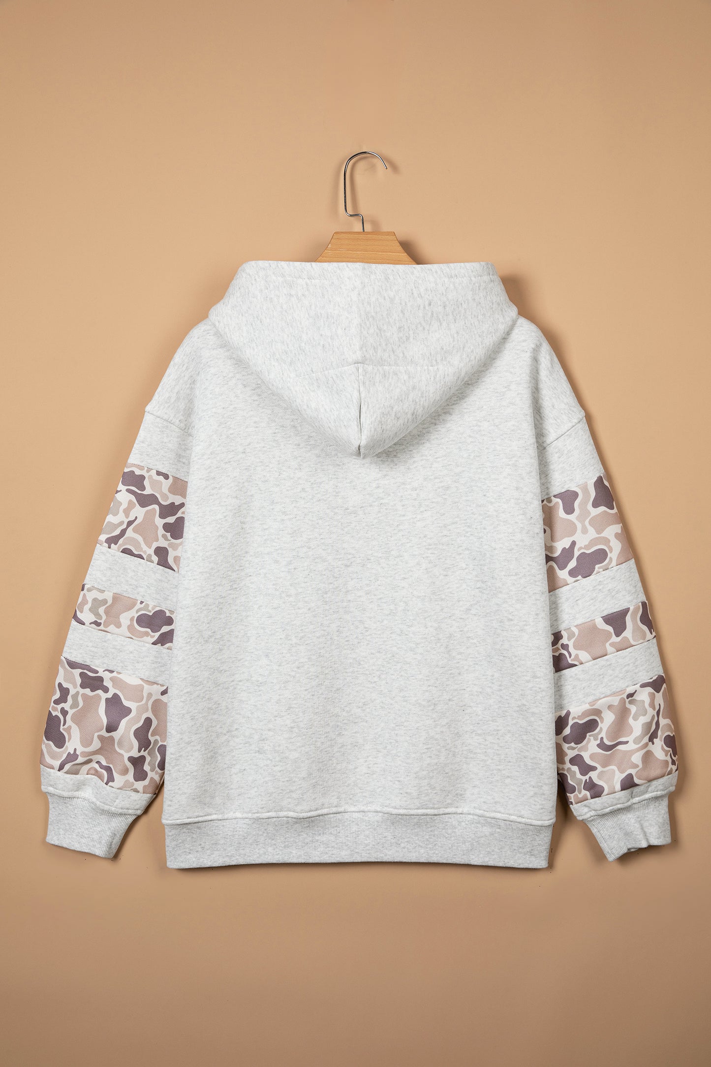 Camouflage Patchwork Long Sleeve Hoodie