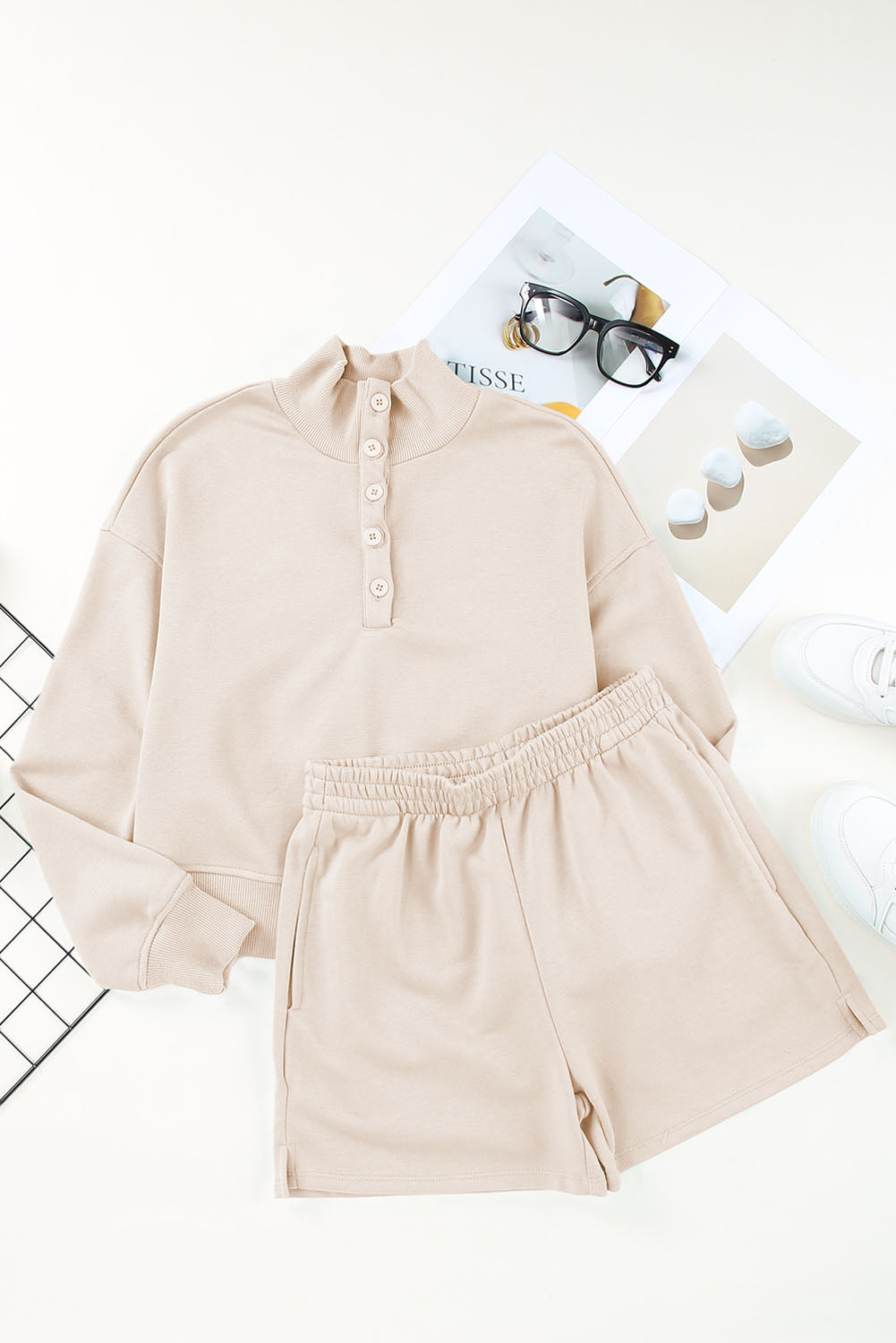 Henley Top and Shorts Set