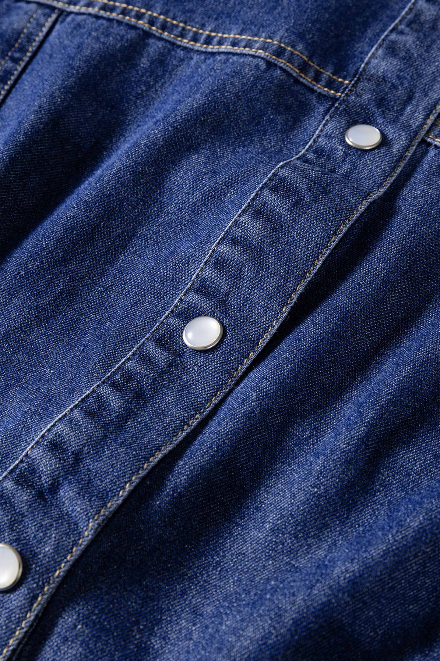 Denim Shirt Collar Long Sleeve Mini Dress