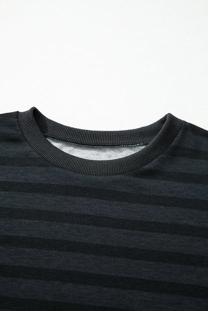 Stripe Long Sleeve Top & Shorts Set