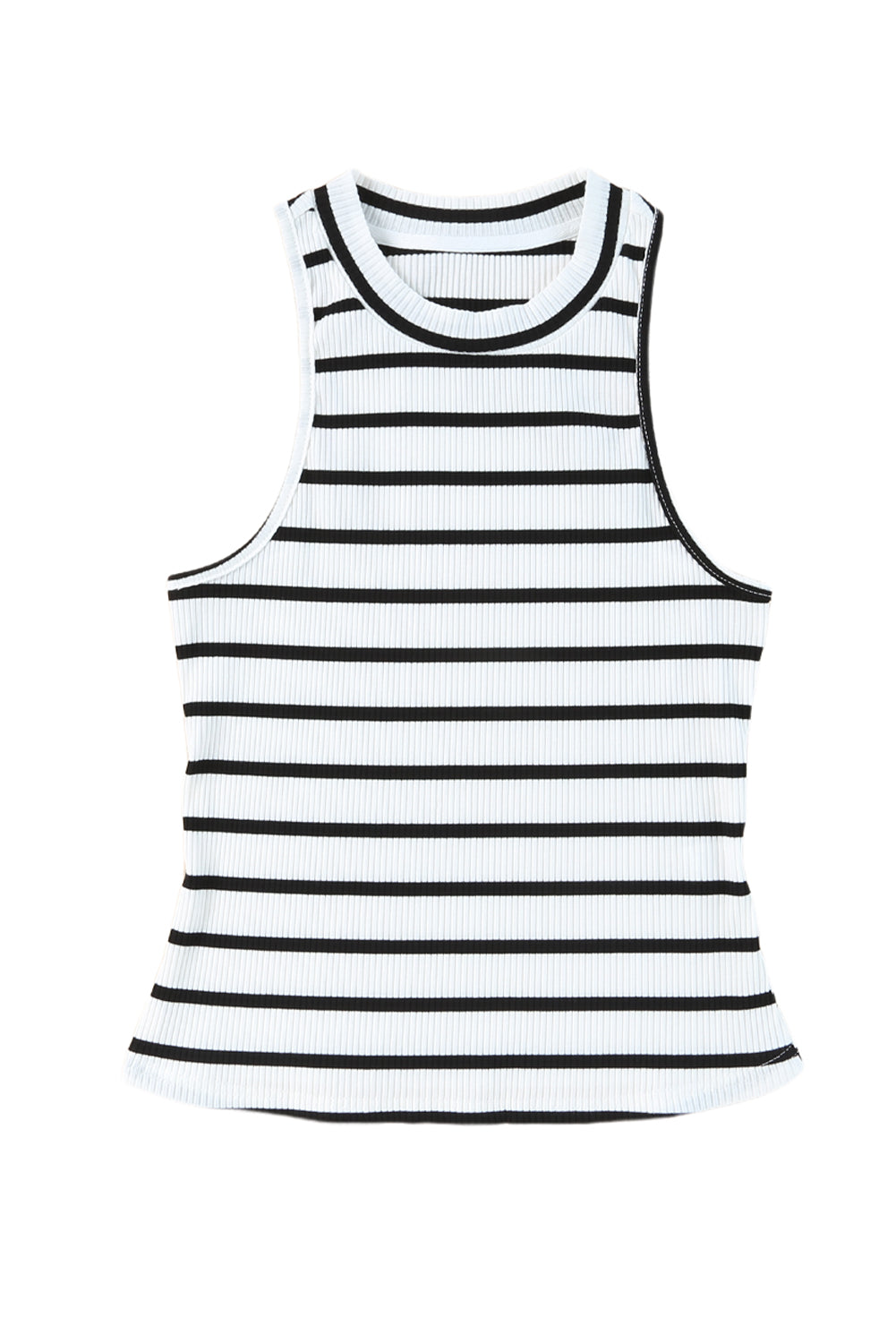 Stripe Ribbed Racerback Sleeveless Top