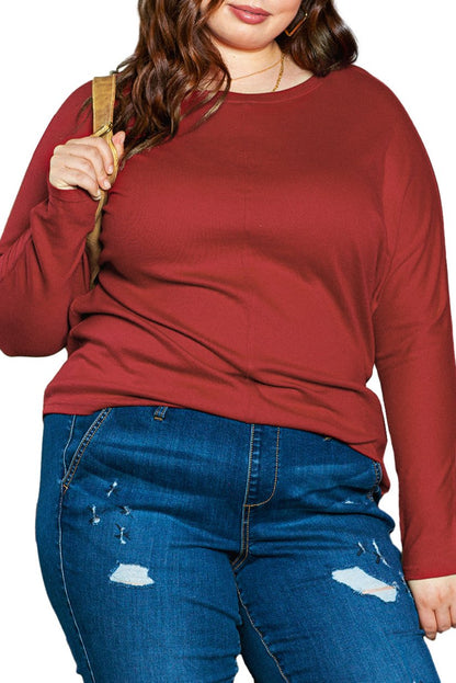 Plus Size Dolman Long Sleeve Top