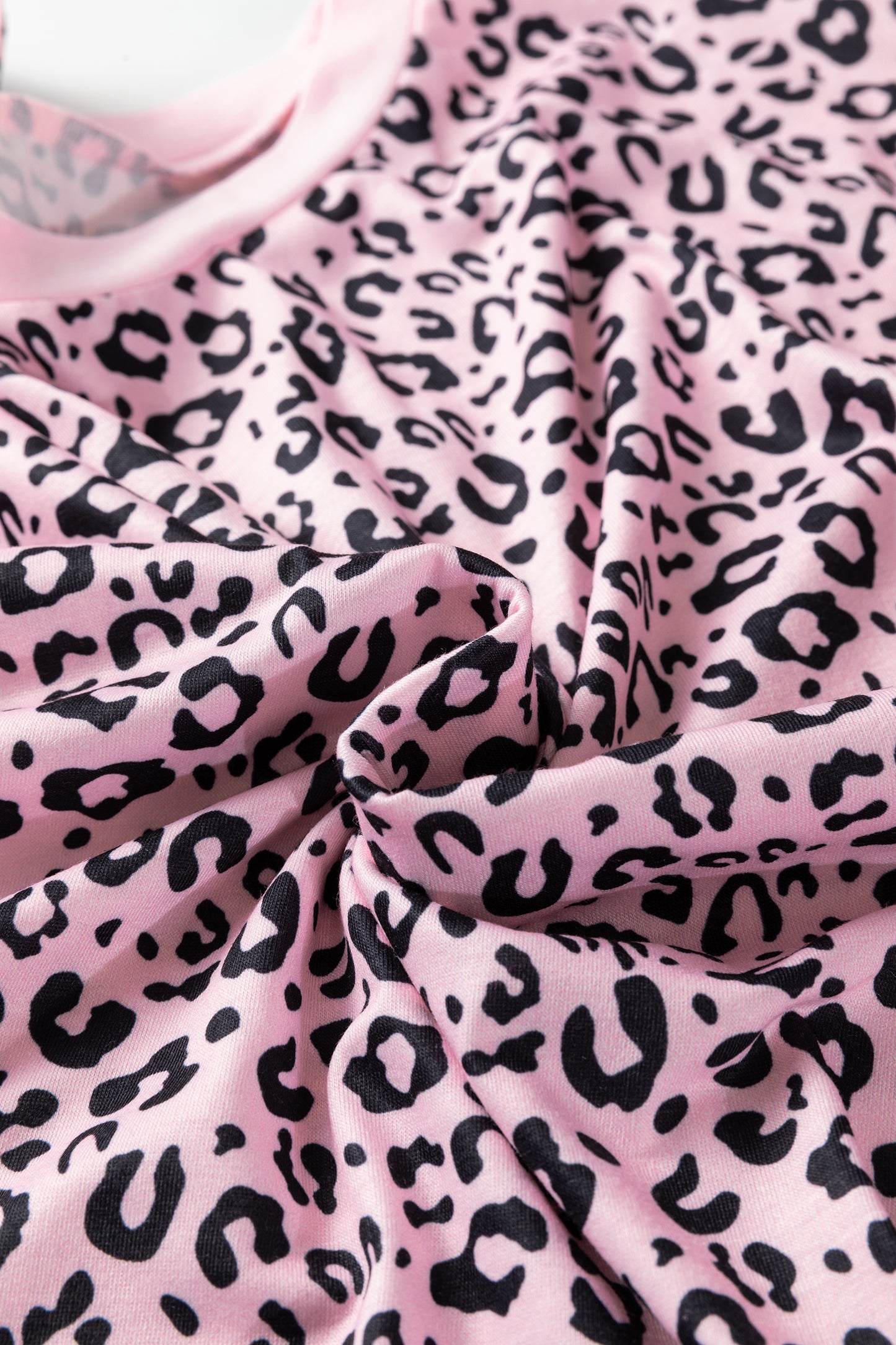 Leopard Patchwork Short Sleeve Loose Top