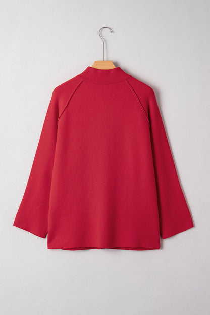 Solid Collared Button Front Cardigan Jacket