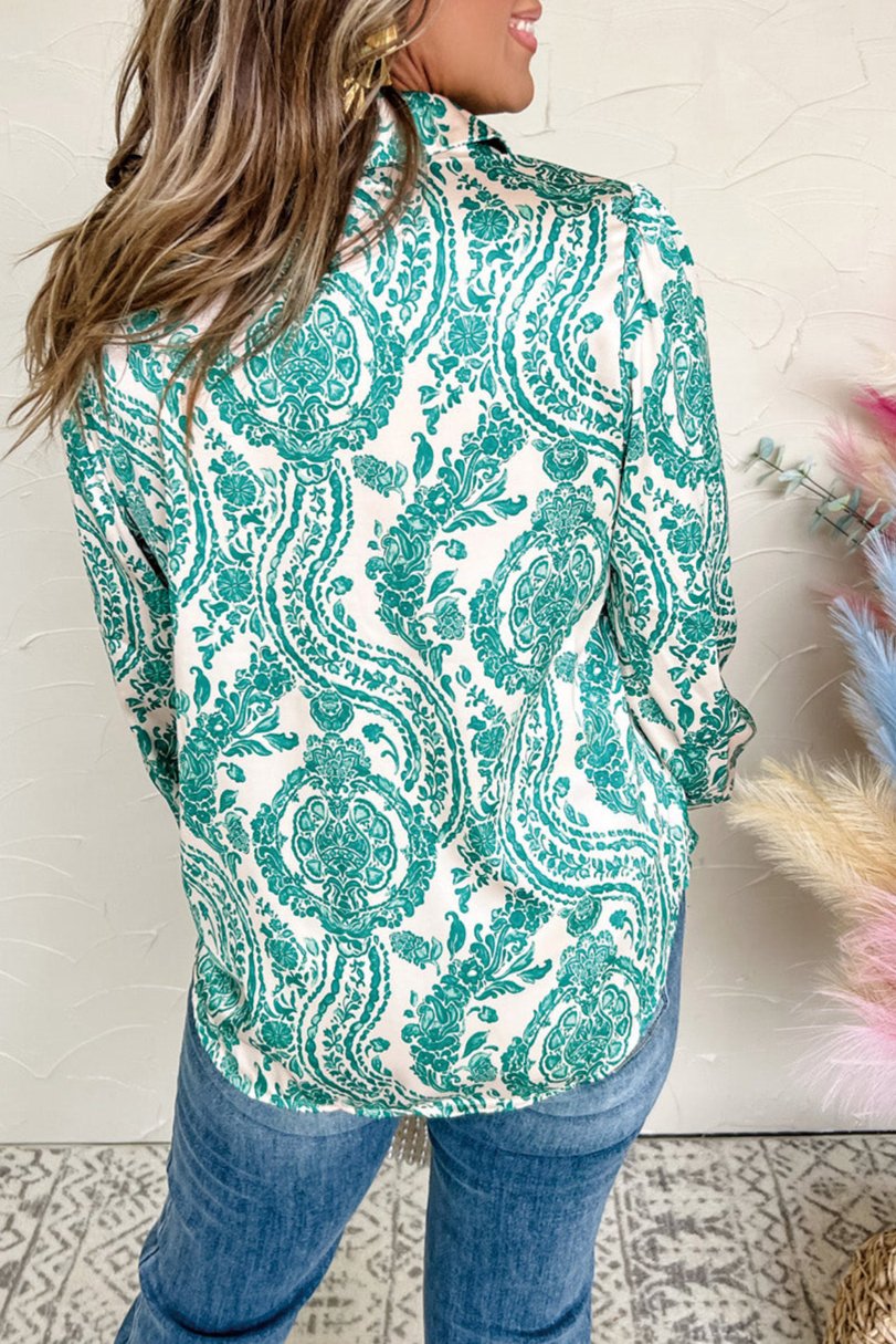 Paisley Long Sleeve Buttoned Shirt