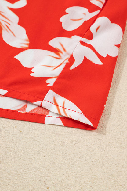 Plus Size Floral Button-Up Shirt