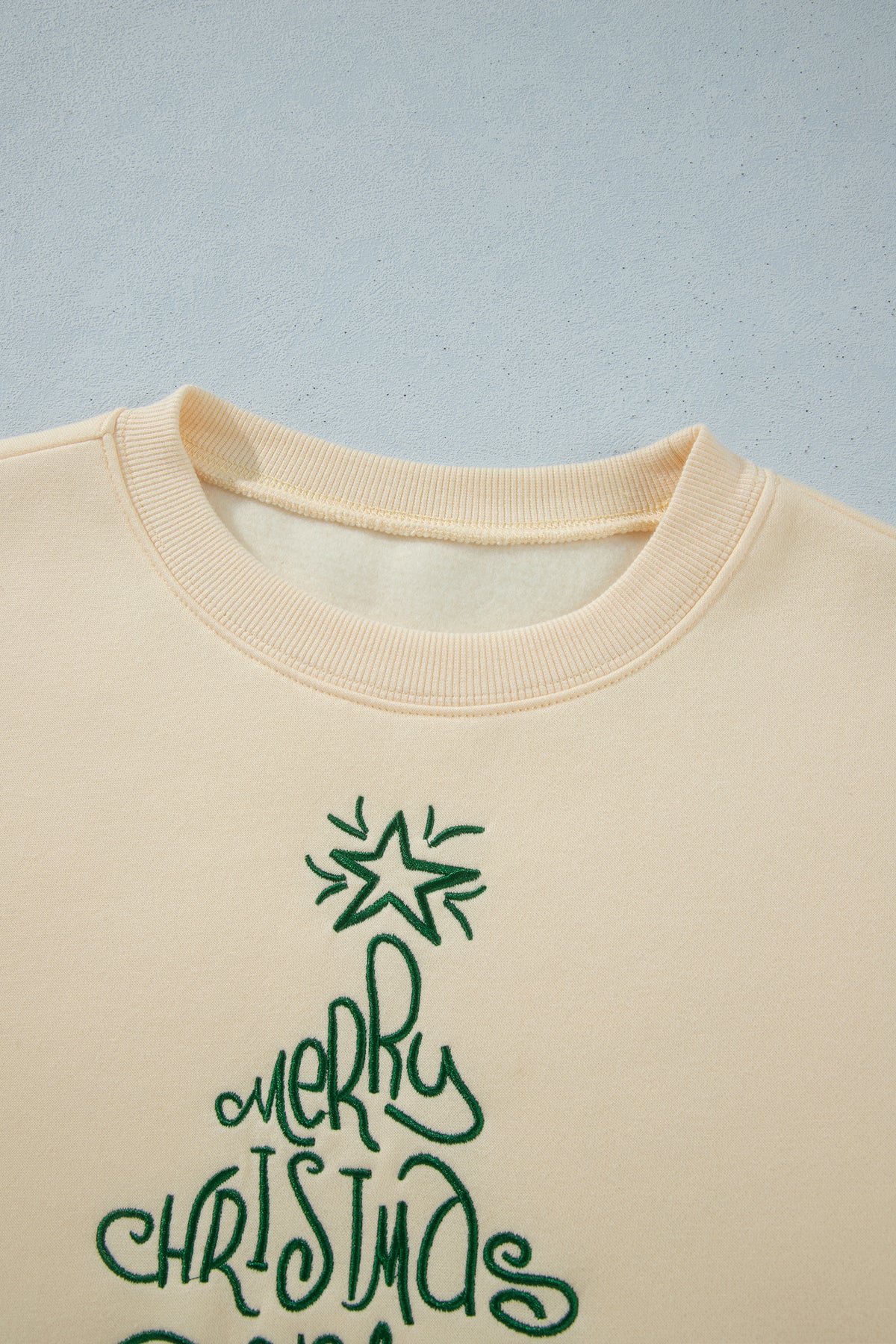 Merry Christmas & Happy New Year Embroidered Sweatshirt