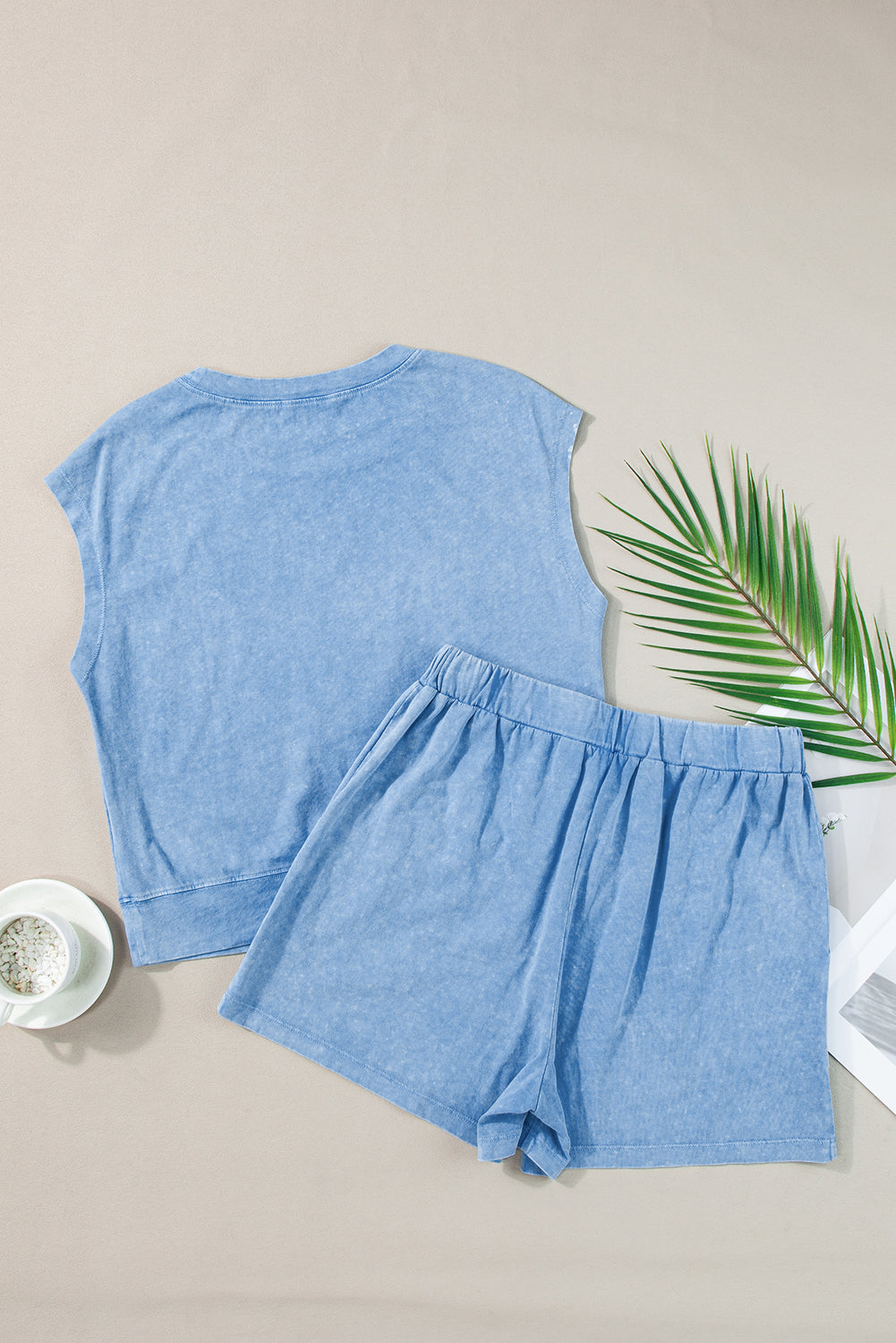 Mineral Wash Tee and Shorts Set