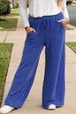 Plus Size Drawstring Wide Leg Pants