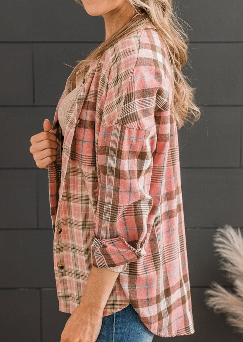 NEW! Plaid Long Sleeve Shirt