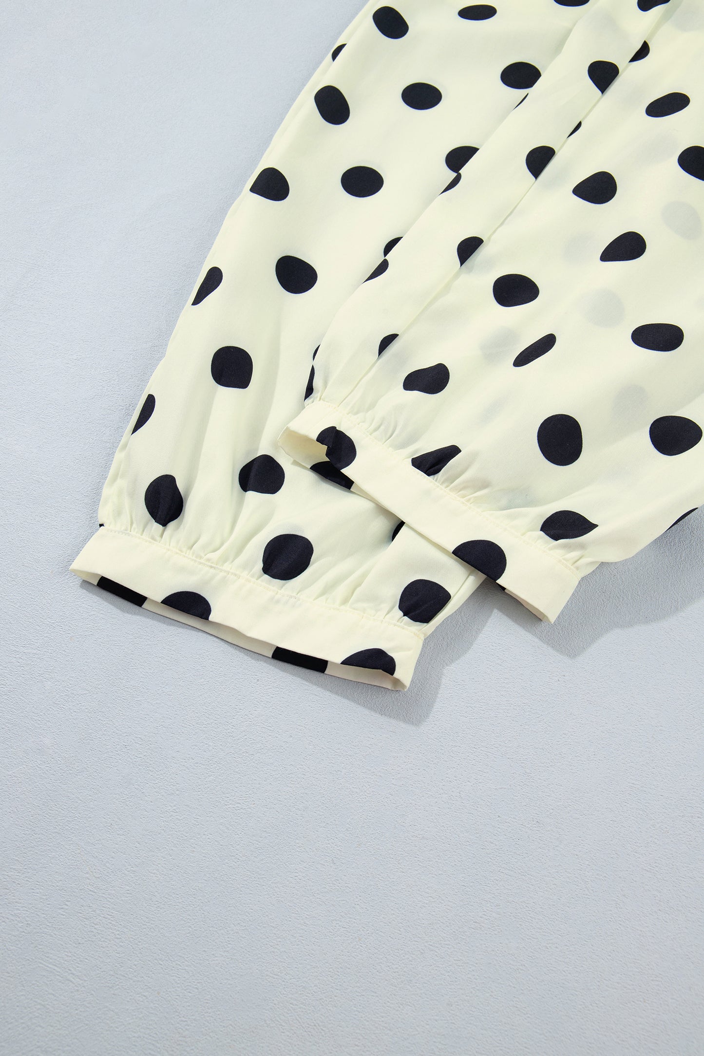 Polka Dot Pleated High Waist Harem Pants