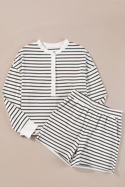 Stripe Top and Shorts Set