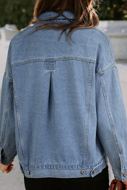 Denim Acid Washed Pocketed Jacket