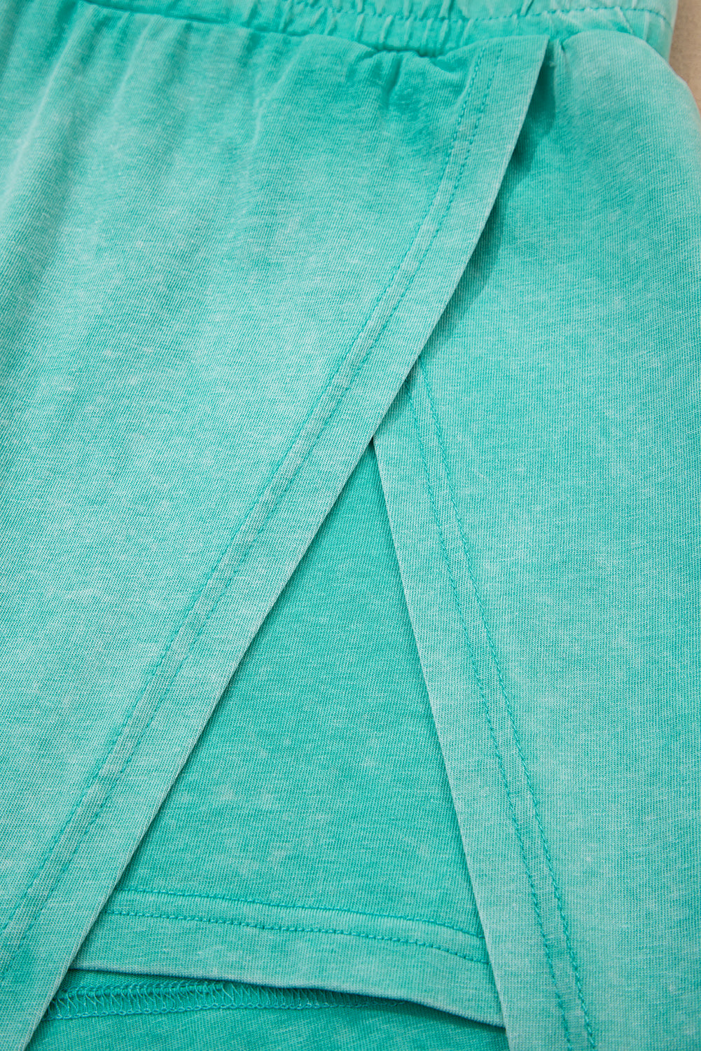 Mineral Wash Tank Top and Lined Split Skirt Set