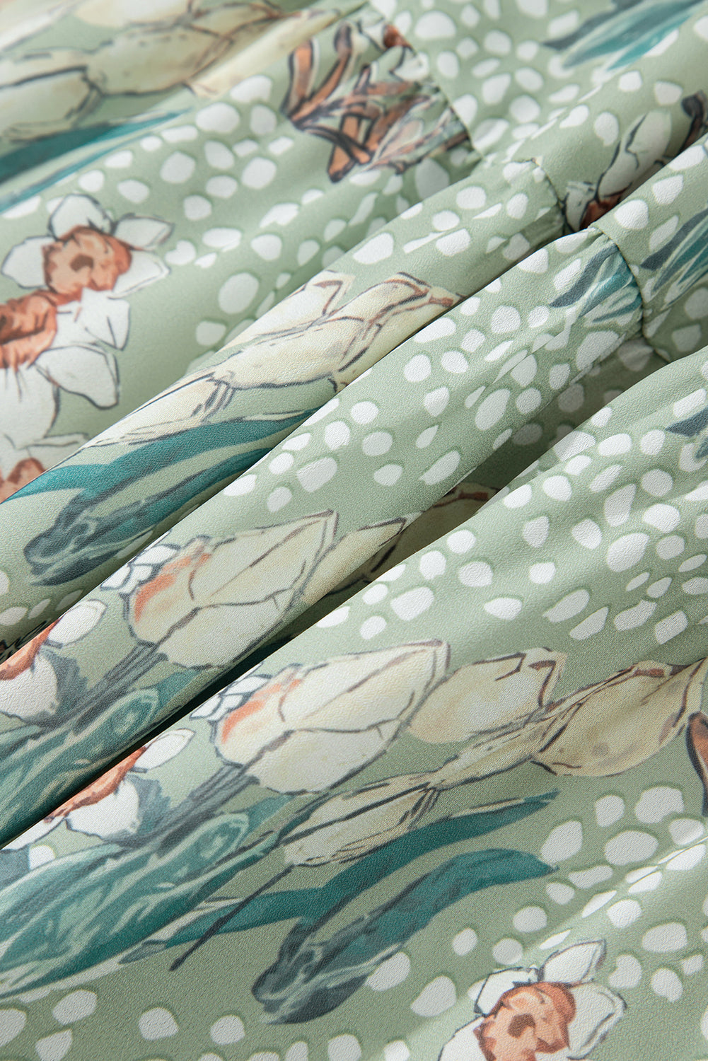 Floral Tie Straps Smocked Ruffle Tiered Dress