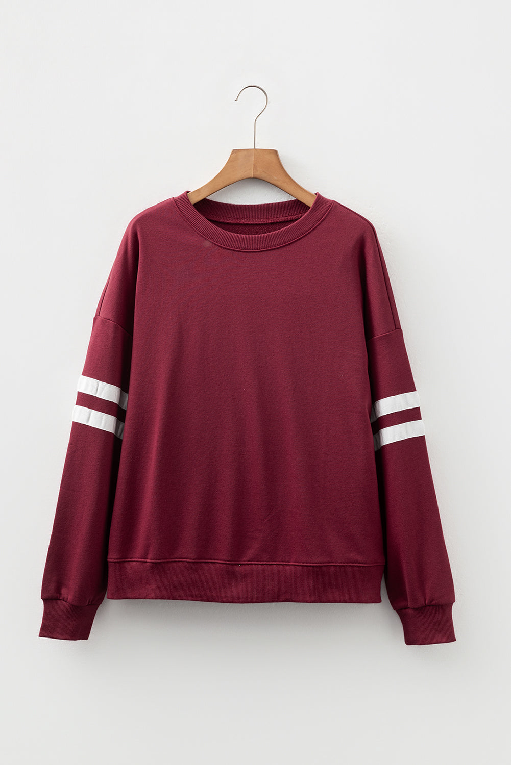 Varsity Stripe Drop Shoulder Oversized Sweatshirt