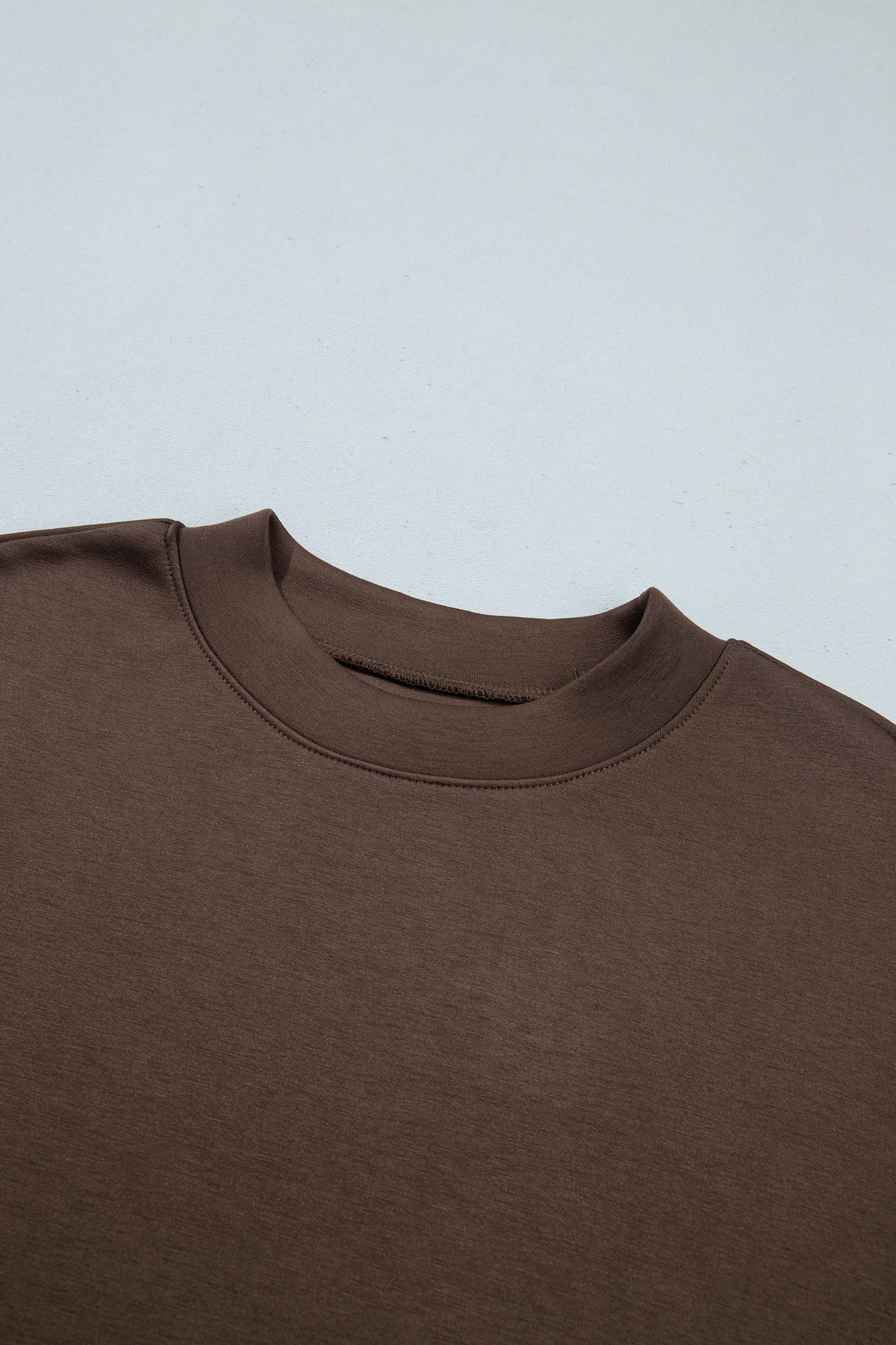 Camo Patchwork Drop Shoulder Crewneck Sweatshirt