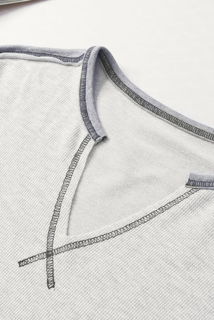 Ribbed Reverse Seam Sweatshirt