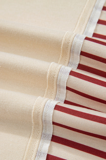 Stripe Patchwork Long Sleeve Knit Top