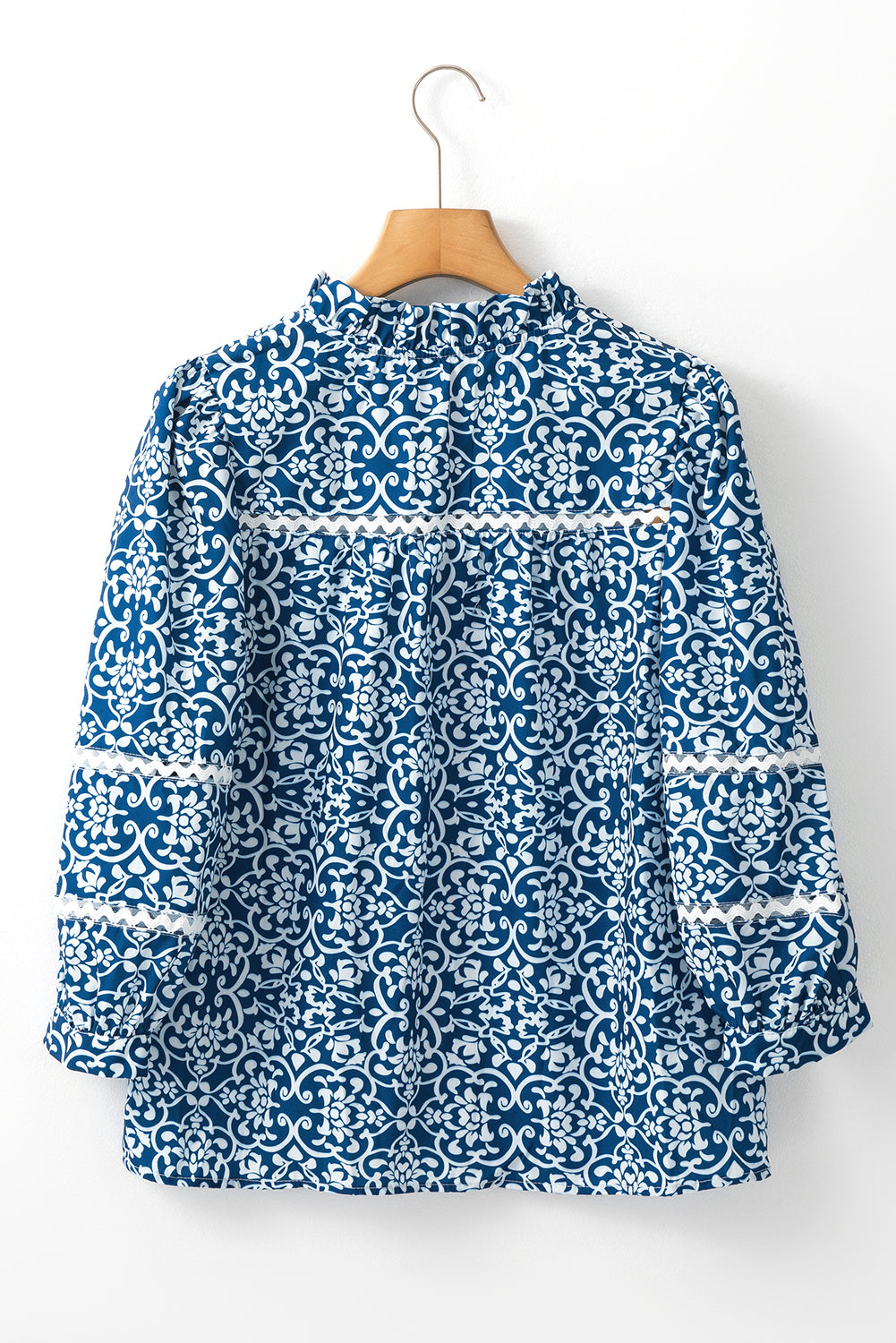 Floral Ric-Rac Buttoned Shirt