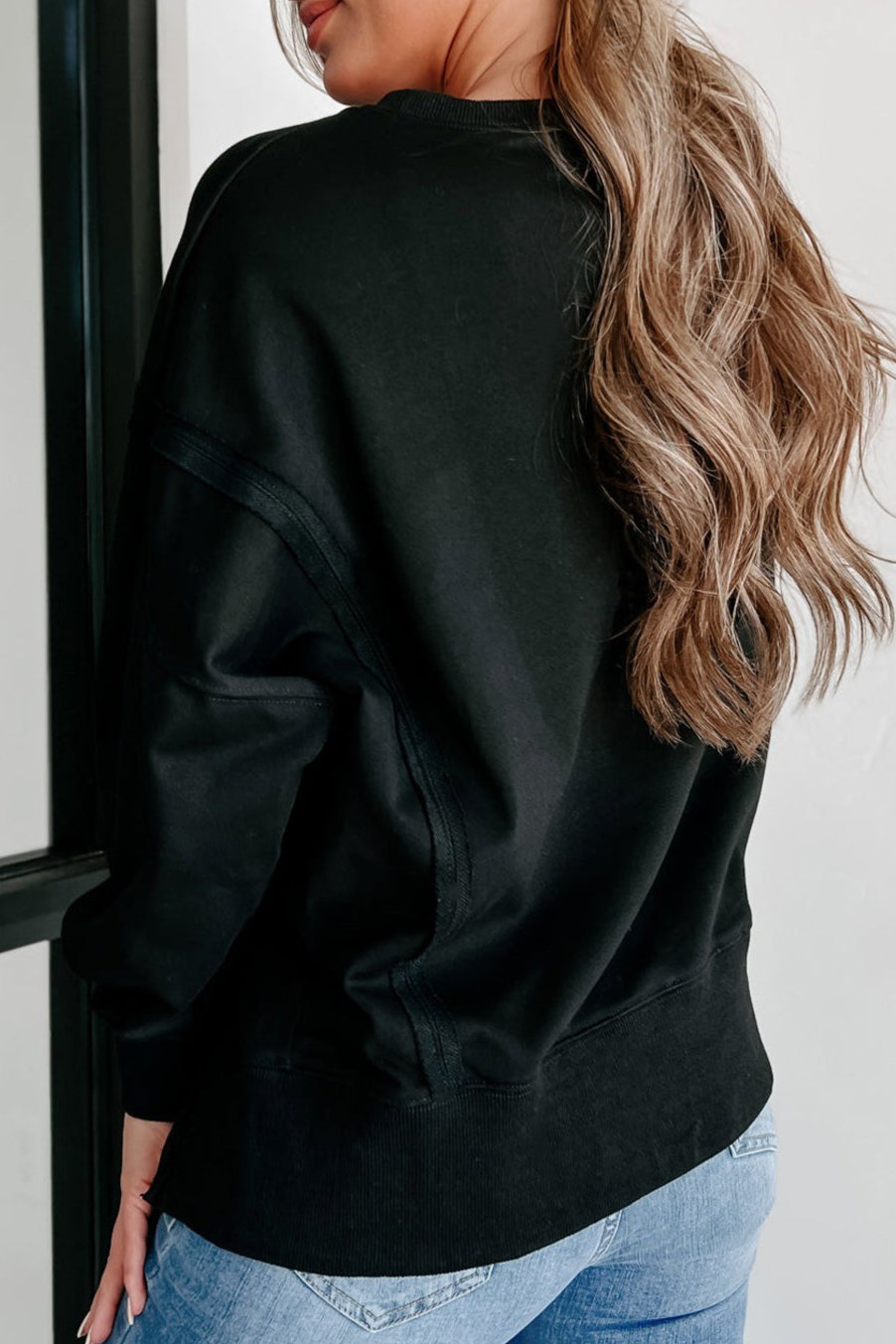 Reverse Seam Drop Shoulder Sweatshirt