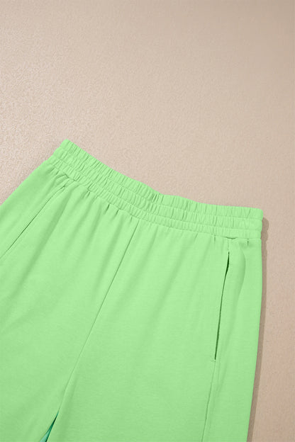 Solid Oversize Tee & Wide Leg Pants Set