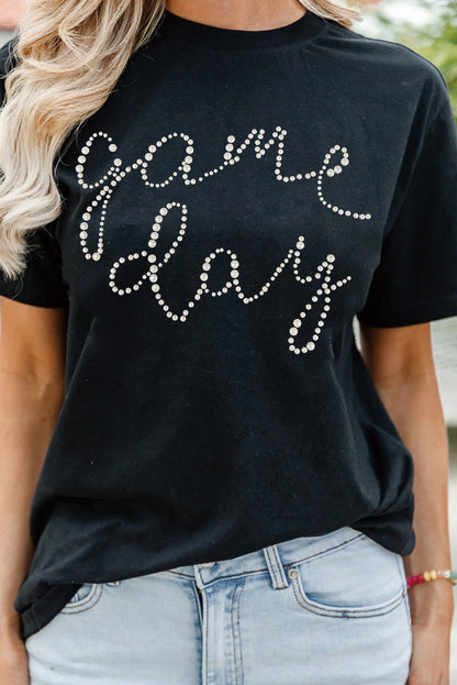 Rhinestone game day Crewneck T-Shirt