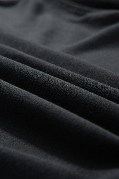 Solid Drop Shoulder Crewneck Pullover Sweatshirt