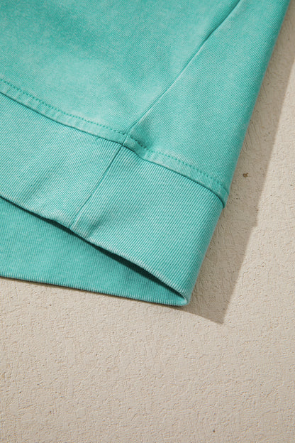 Mineral Wash V-Neck Tee & Skort Set