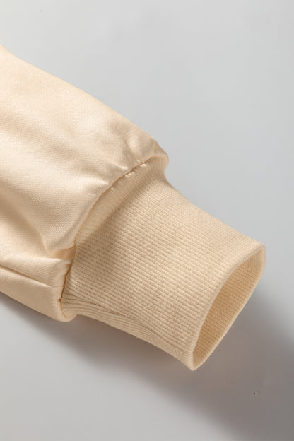 Stripe Puff Sleeve Pullover Sweatshirt