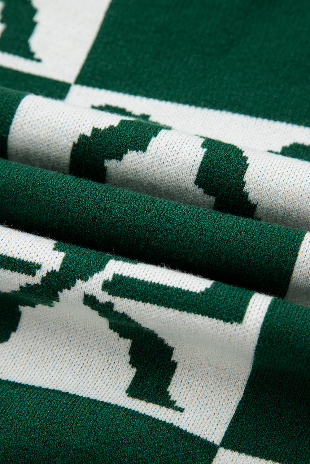 Checker Bow Crewneck Sweater