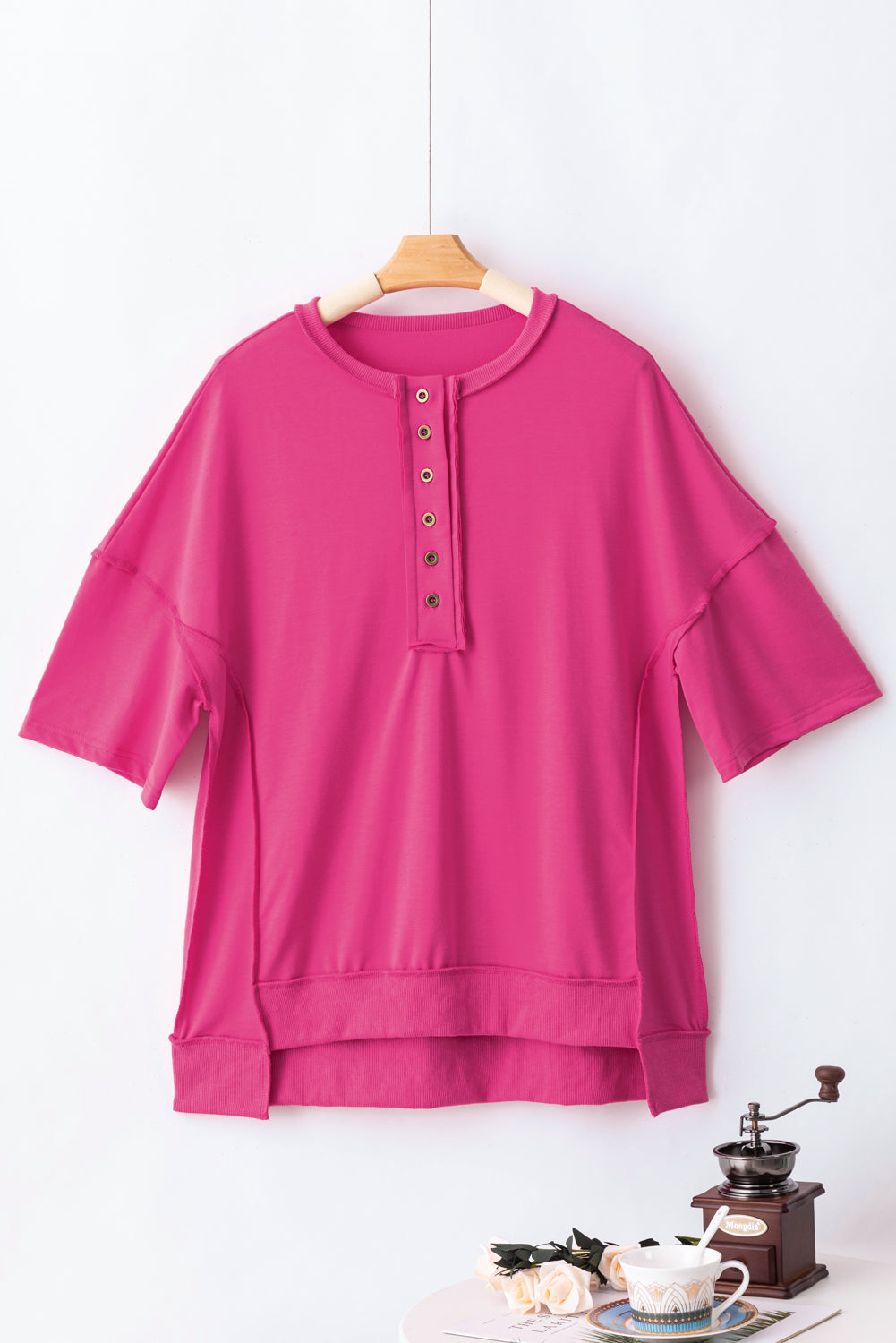 Reverse Seam Wide Sleeve Top