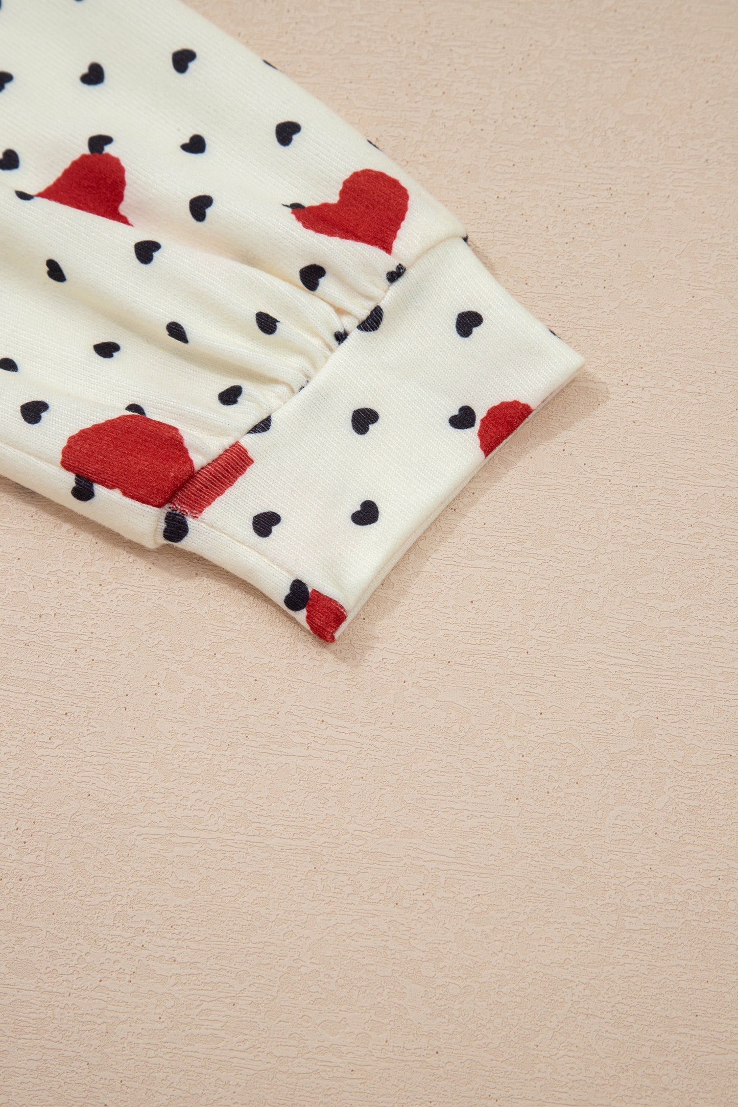 Valentine Heart & Flower Checker Long Sleeve Blouse
