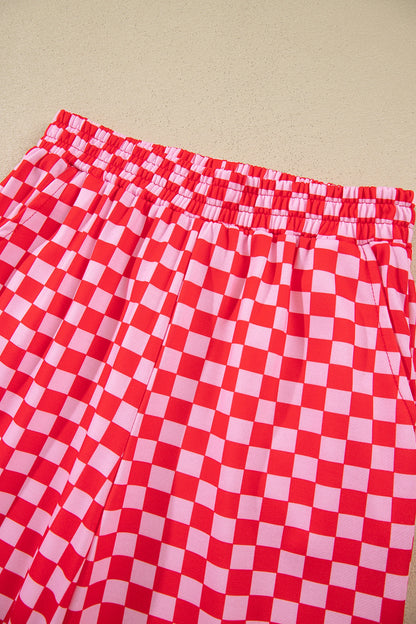 Christmas HOLLY JOLLY Top & Checker Pants Set