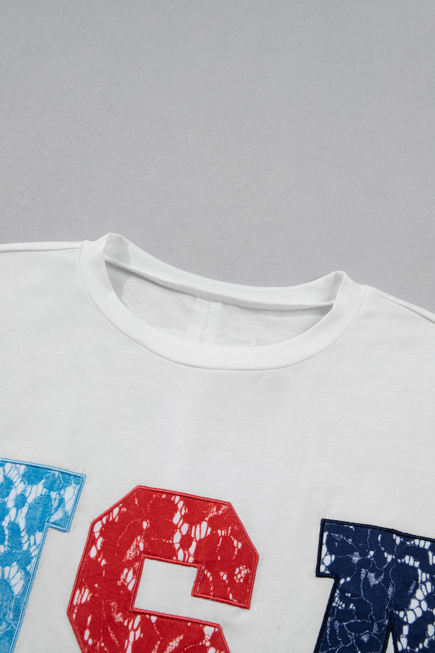 USA Colorblock Letter Dolman Sleeve Tee