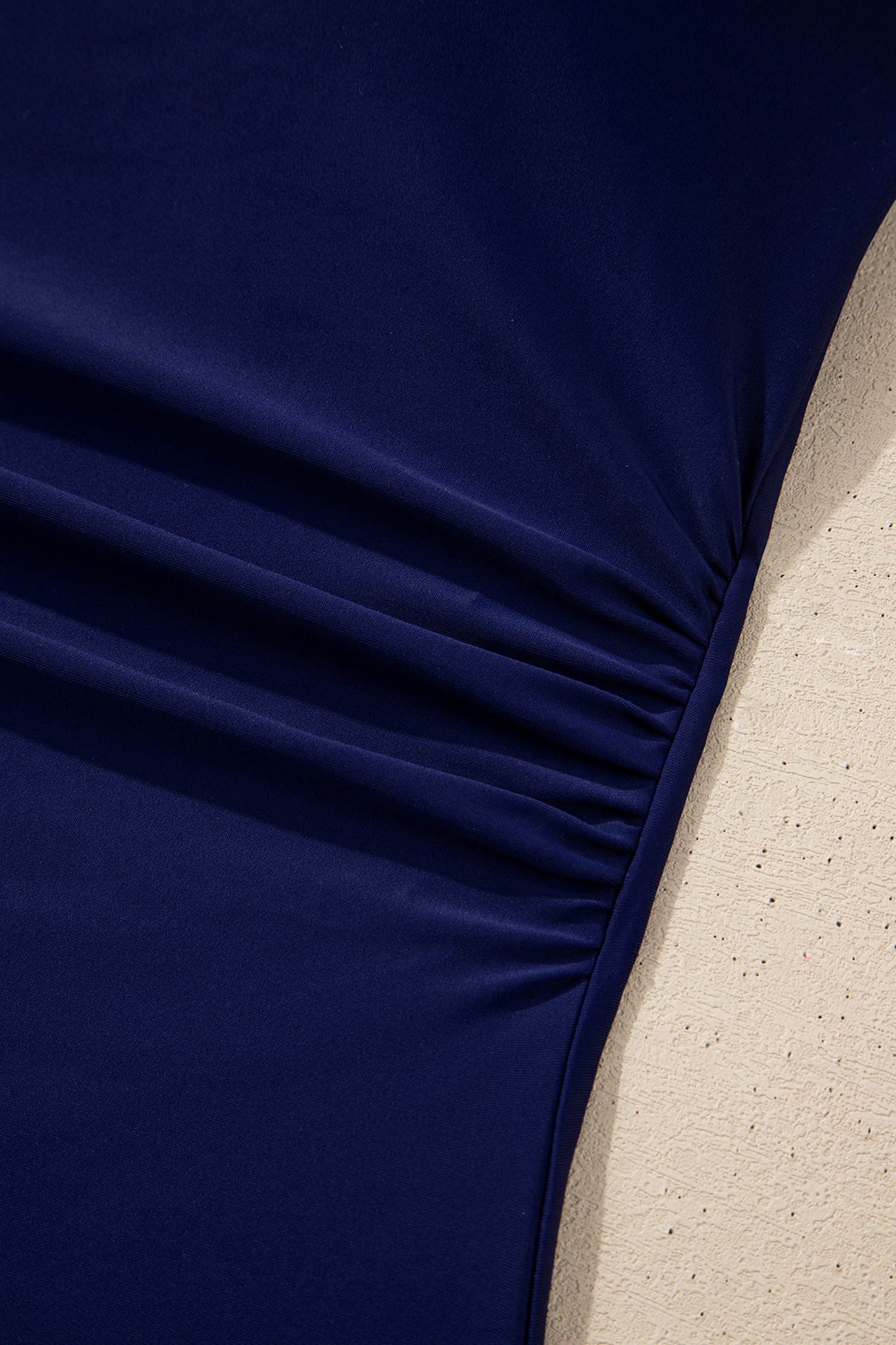 Square Neck Ruched One-Piece Swimsuit