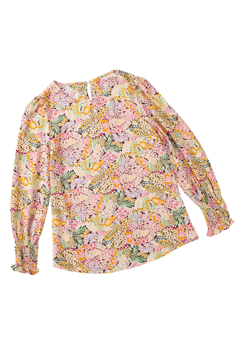 Floral Smocked Long Sleeve Blouse