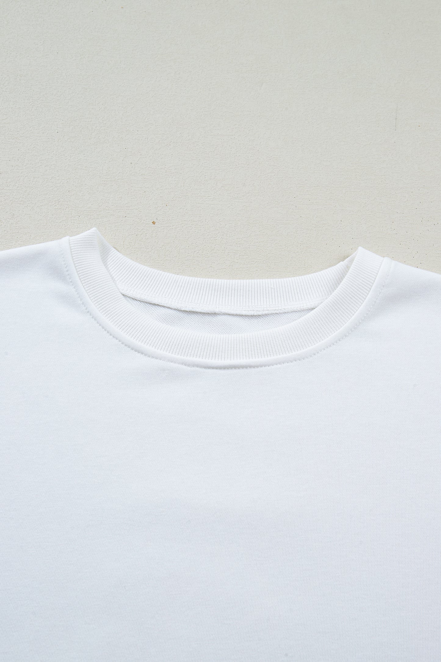 Solid Drop Shoulder Long Sleeve Top
