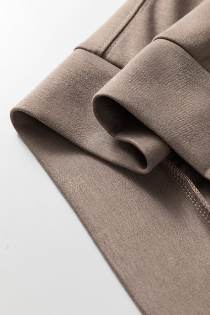 Solid Quarter-Zip Top and Drawstring Pants Set