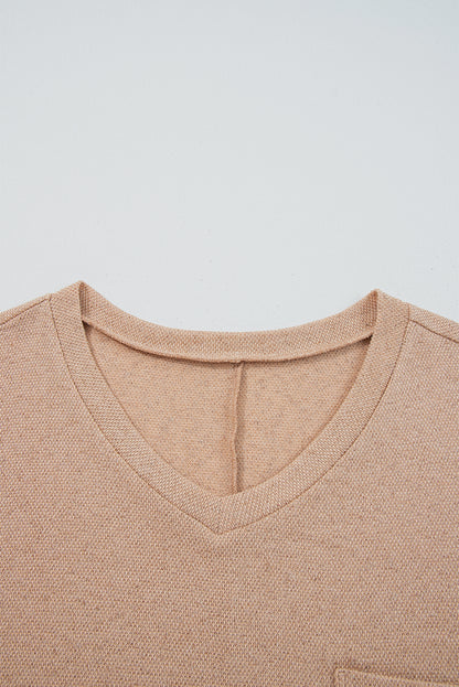 Plus Size Textured Knit Long Sleeve Tunic Top