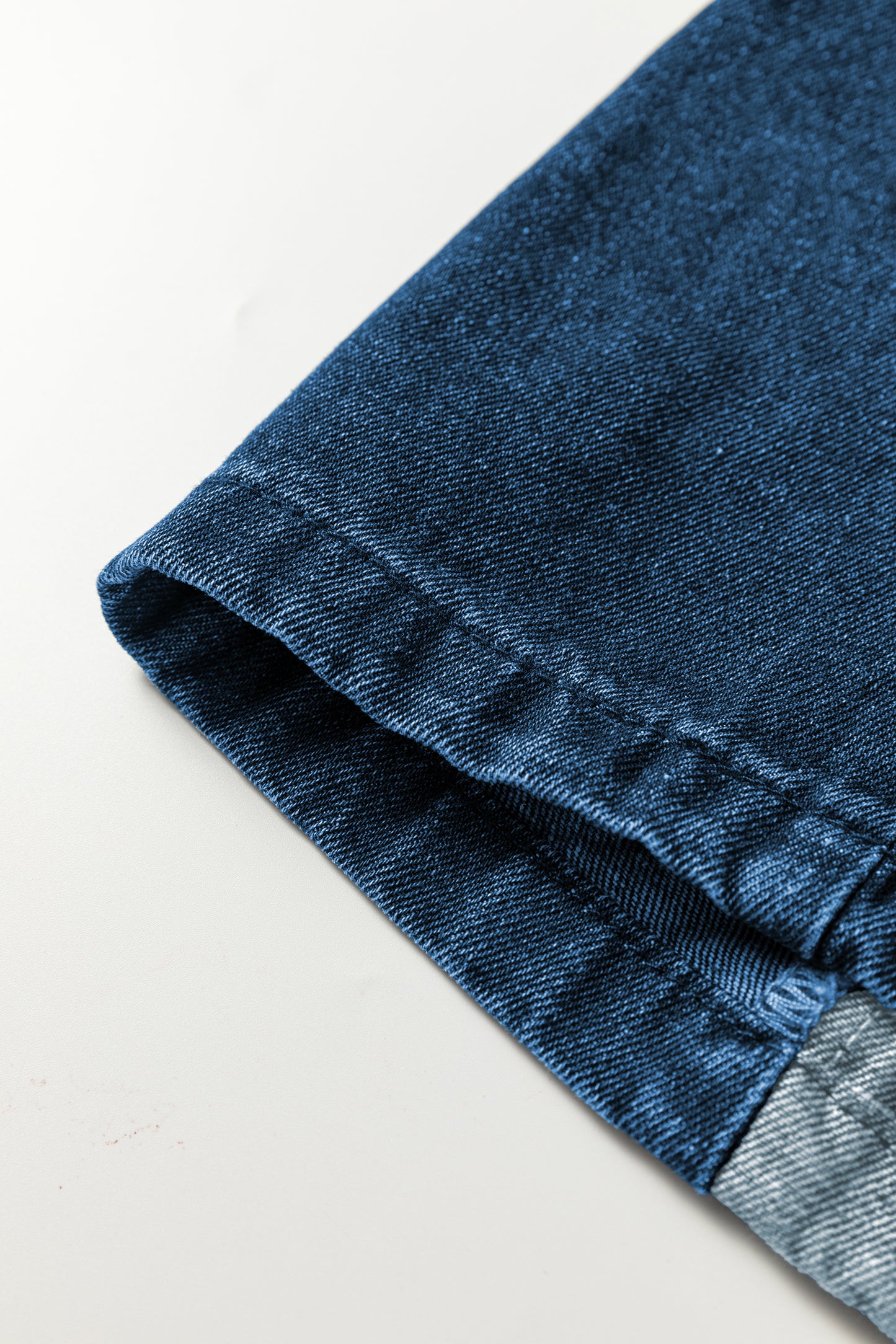 Denim Checker Side Panel Patchwork Drawstring Pants