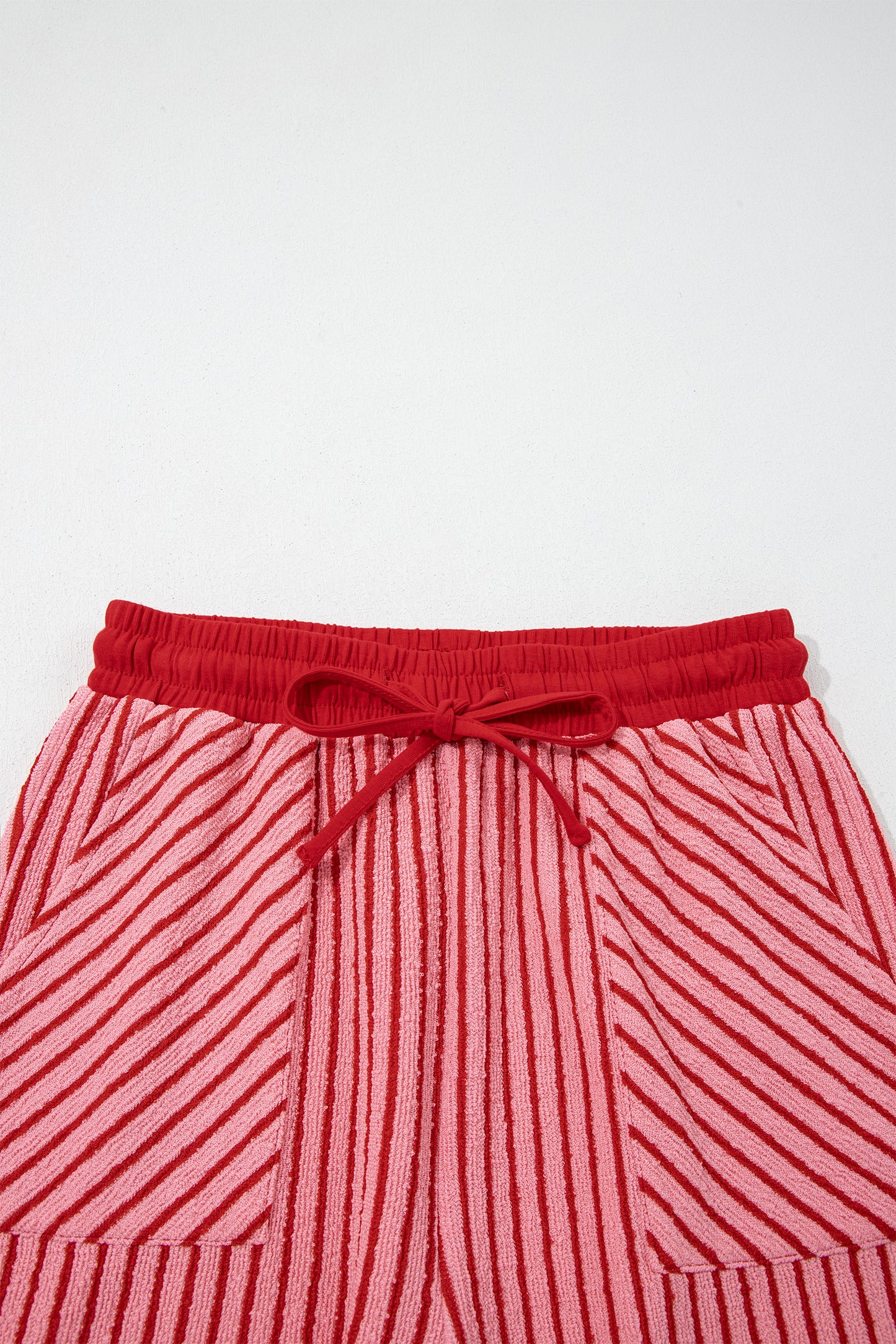 Stripe Crew Neck Tee & Drawstring Pants Set
